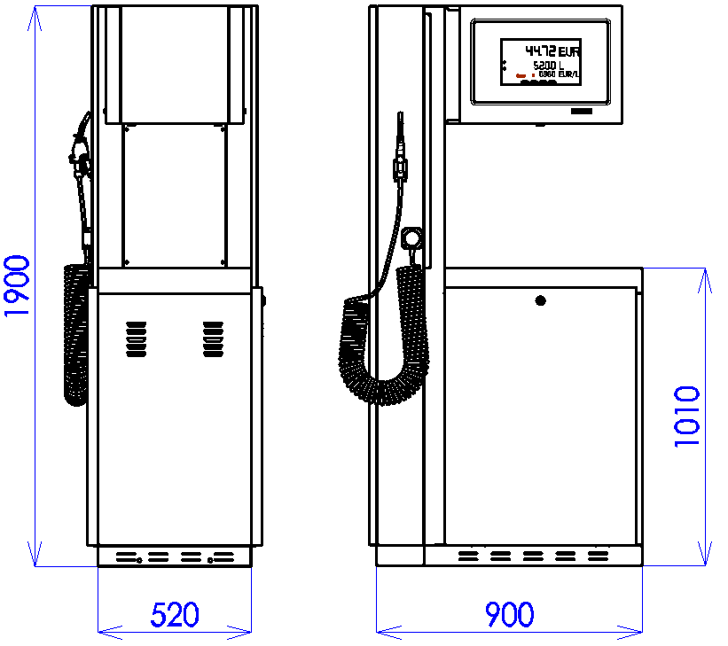 Windshield washer fluid dispensers series OCEAN Euro WSE