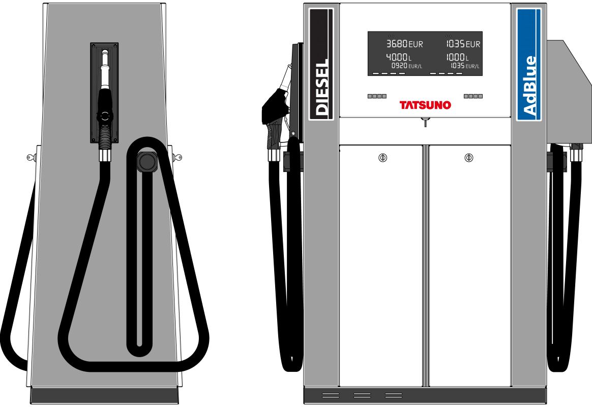 Neue kombinierte Zapfsäule Diesel & AdBlue® Serie SHARK Economy